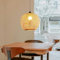 COOYO Vintage Rattan Pendelleuchte natürlichen Bambus Kronleuchter handgeflochtene Weide Lampenschirm E27 höhenverstellbar Esstisch Hängelampe Schlafzimmer Wohnzimmer Decke Hängend Lampe(30cm)