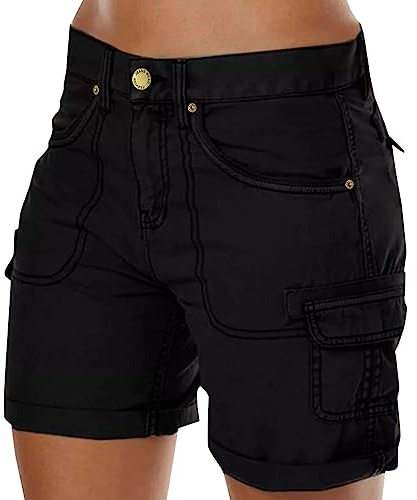 CXKOLD Pantaloncini Premaman Donna Estivi Pantaloncini Corti Donna Sportivi Baggy Jeans Jeans Cargo Pantaloni Cotone Donna Eleganti leopardati Jeans Shorts Donna Pantaloni Jogging Donna