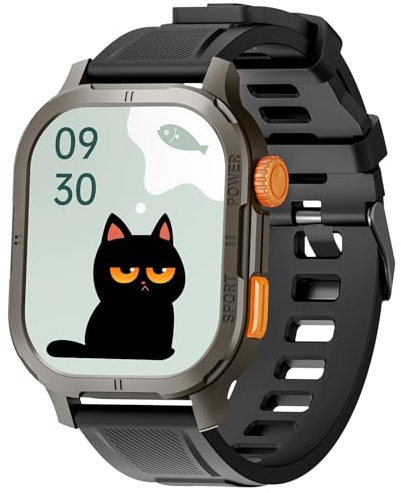 Smartwatch mit Zeitanzeige, Aktivitätstracker, Wecker, Telefonfunktion, Multisport-Tracker, 5 ATM wasserdicht, 2,13 AMOLED-Display, Nachrichtenerinnerung, Gesundheitsüberwachung