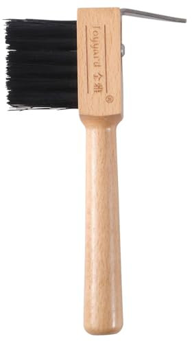 Bexdug Horse Hoof Pick - Hoof Scraper Brush for Rubber Hoof Pick with Brush, Hoof Pick Brush, Hoof Pick with Wooden Handle Cleaning Brush, Robust Textured Horse Care Set for