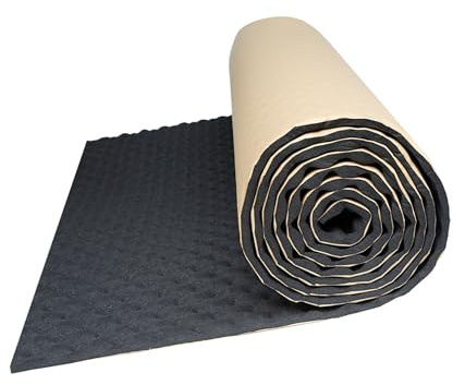 A ABSOPRO Akustikschaum Schwarz 1 STK Für Auto Schalldämmung Isolierung | Größe 50x500cm, Geschlossenzelliger Kleberücken-Schaum, Für Dächer, Türen, Radhäuser, Boot- Und Hutablage, Wärmedämmung