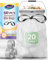 Teivio 20 Liter Small Bin Liners with Tie Tap, 60 Counts Strong Drawstring Pedal Bin Bags Fit 15-20L Trash Can, Waste Paper Bin Bags for Home Office Kitchen Bathroom Bedroom, White Toilet Rubbish Bag