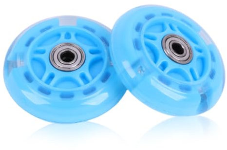 Lot de 2 roues de trottinette à LED Flash 80 mm, accessoires de micro scooter, roues arrière de rechange pour Maxi Micro Scooters, bleu, pour garçons et filles