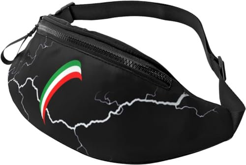 Sport Gürteltasche Italia Italien Italienische Flagge, Damen Bauchtasche Mit Reißverschluss Hüfttaschen Mode Sporttasche Für Outdoor Hundetraining Joggen