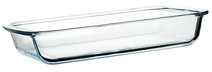 MAGICLULU Bandeja Rectangular de Vidrio para Servir Fuente para Hornear Apta para Microondas Resistente para Cocina