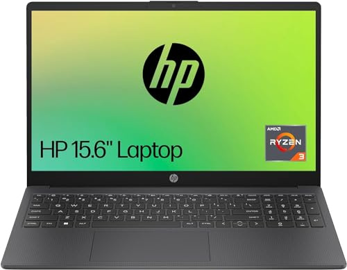 HP Laptop 15-fc0018na 15.6” FHD, Ryzen 3 7320U, 4GB/128GB (Renewed) | LPDDR5, NVMe, WIFI 6 & Bluetooth 5.3, UK Keys, Webcam, Windows 11 Home