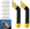 Huybaa 7PCS Fugenkratzer Fliesen Werkzeug Set, 2x Abgewinkelter Fugenreiniger mit 5 Ersatzklingen (Gelb), Fliesenfugen Entfernen für Badezimmer & Wand