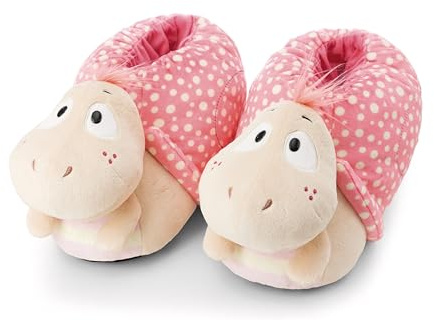 NICI Hausschuhe Schnecke 40-43 (L) - pink - Warme Kuscheltier Hausschuhe aus Plüsch für Kinder und Erwachsene, Tier-Schuhe mit Anti-Rutsch Sohle, Slippers