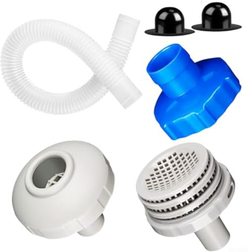 HEBEOT Kit adaptateur de tuyau de skimmer B, adaptateur de rechange pour piscine Intex Deluxe Surfaces Skimmer Adaptateur mural pour 25022E