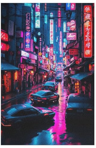 Tokio, Japan Holzpuzzle - Puzzle Für Erwachsene, 1000-teilige Puzzles Für Teenager Und Kinder, Herausfordernde Spiele 78×53cm