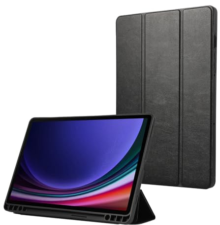 YRDUKJFDJ Custodia per tablet PC, custodia per Samsung Galaxy Tab S10 FE/ S9 FE 5G 10,9 pollici/Tab S9 da 11 pollici custodia con portapenne, custodia intelligente con supporto a tre ante con retro in