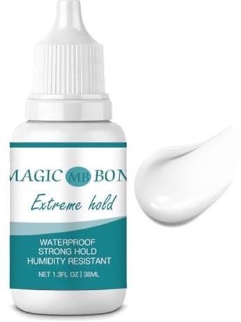Lace Wig Glue - 38ml Strong Hold Wig Glue Lace Front - Invisible Bonding Adhesive for Wigs - Waterproof, Latex-Free & Oil-Resistant Adhesive for Lace Front Wigs & Hair Bonding, Clear Finish
