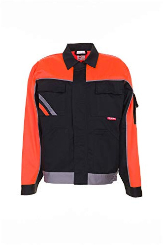 Planam 2411066 Visline V1 Bundjacke, Schwarz/Orange/Zink, Größe 66