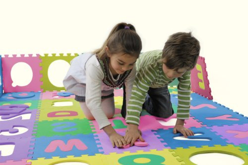 Playshoes EVA Puzzlematten 36 Stück mit 84 Teilen Spielteppich Spielmatten