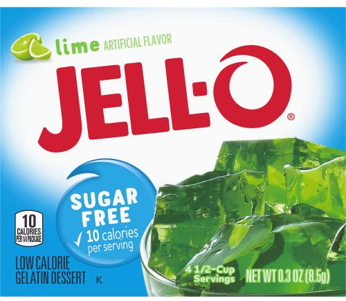Jell-O Sugar Free Lime Low Calorie Gelatin Dessert 1 x 8.5g Box Jello