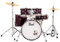 Pearl Roadshow - Batteria da 5 pezzi, con piatti e supporti, colore: vino rosso (RS505C/C91)
