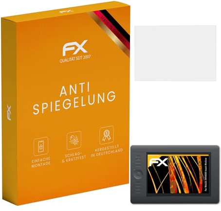 atFoliX Panzerfolie kompatibel mit Wacom INTUOS5 touch Medium Schutzfolie, entspiegelnde und stoßdämpfende FX Folie (2X)