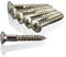 6 x VANSON Chrome Countersunk Bridge Screws for Telecaster/Fixed Bridge Guitars (Chrome)