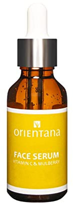 Orientana - Bio Serum Für Gesicht | Vitamin C Maulbeere & Aloe | 98,6% Natürliches Straffendes Feuchtigkeitsspendendes Gesichtsserum | Vegan | Anti Aging Rötungen & Pigmentflecken - 30 ml