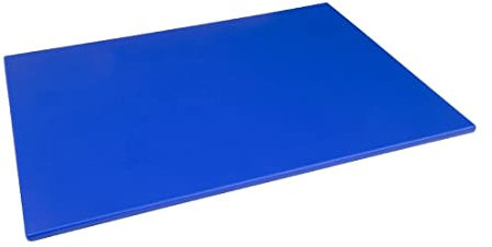 Hygiplas Low Density Blue Chopping Board Large 600x450x10mm - Colour Coded, Dishwasher Safe Cutting Board HC871