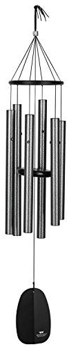 Woodstock Chimes Signature Collection, Paradiesglocken, Antik-Silber, 81,3 cm, Dekor-Designs, Windspiel für Outdoor, Terrasse, Haus oder Gartendekoration (BPMAS)