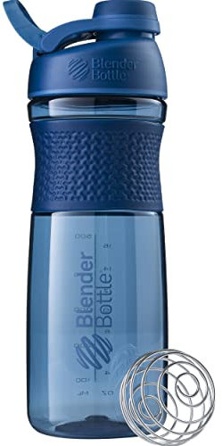 BlenderBottle Sportmixer | Protein Shaker cup | Diet Shaker | Water Bottle | with BlenderBall | 820ml - navy