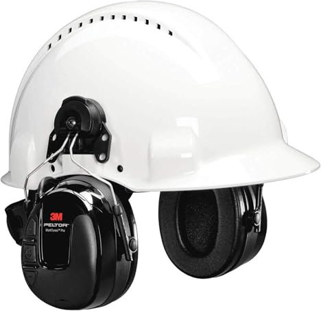 3M 00078371670887 Peltor Worktunes Pro Cap-Mounted Radio Headset, Capacity, Volume, Standard, Black
