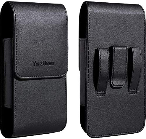 Yuzihan Premium Leather iPhone Case - Fit for iPhone 13 Mini, 12 Mini, SE 2020, 8, 7, 6S, 6 - Defender, Protective, Hybrid Armor, Battery Case with Belt Clip Loop