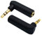 AAOTOKK Adattatore Jack da 3,5 mm 90 Gradi ad Angolo Retto (1/8'') 3 Poli 3,5 mm TRS Adattatore di Prolunga per Connettore Audio Maschio-Femmina Stereo (2 Pezz/3 Poli)