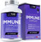 Immune System Support - Premium Immune Supplement - 120 Capsules - 13 Vitamins, Minerals and Herbal Extracts - Vitamin C, Zinc and Selenium - Elderberry, Ginger, Turmeric Plus More - UK Formulated
