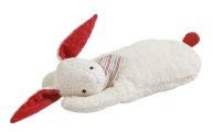 Efie Kirschkern-Bio-Wärmekissen Hase mit Halstuch, Bio-Baumwolle (kbA), Kopf mit Schafwolle (kbT), herausnehmbares Inlett, Klettverschluss, Made in Germany