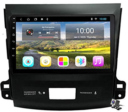 Android 8.1 Quad core Car GPS Navigation Multimedia Radio 9 Touch-Screen for Mitsubishi Outlander 2006-2012, Support WiFi/DVD Player/Bluetooth Steering Wheel Control,No canbus,4G+WiFi: 1+16GB