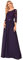 Ever-Pretty Robes de Soirée Femme Empire Manches 3/4 en Dentelle Élégant Violet Foncé 58