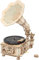 Gramophone mit Handkurbel, 3D-Puzzle, mechanisch, aus Holz Rokr