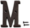 INCREWAY Cast Iron House Number, 7.5cm Black Home Address Letter Iron House Number Die Cast Letter Mailbox Letter (M)