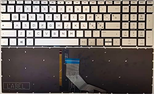 INFOELETTRONICA LO STORE DELLA CONVENIENZA E QUALITA' Tastiera Italiana Compatibile con HP 250 G7 255 G7 15-da 15-Db 15-Dk 15-Dr 15-DW RETROILLUMINATA