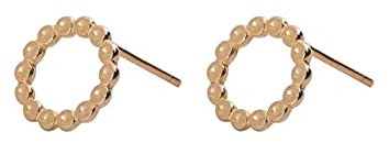 sis-woner s925 Silber Mode Kreis Ohrringe Goldener Ring