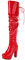 MJIASIAWA Donna Festa Prom Sopra Il Ginocchio Vernice Vestito Moda Plateau Tacco Alto Boots Serata Warm Thigh Thigh Stivali Arricciati Rosso Numero 40 EU/41 Asiatico