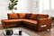 Lisa Design Anna – Ecksofa mit Schlaffunktion – 5-Sitzer – moderner Stil – Links Rostfarben