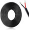 50M/164ft 12V Low Voltage Wire, Outdoor Landscape Lighting Cable, 22 Gauge Conductor Extension Cable, 22AWG Electrical Cord Red & Black Tinned Copper Hookup Wire Kit, 2 Pin with Black Reel Package