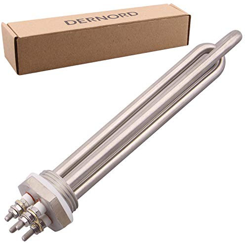 DERNORD 12 V 600 W BSP sumergible elemento calefactor de agua DN25 rosca acero inoxidable radiador de agua sumergible doble tipo U