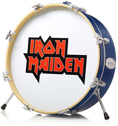 Numskull, Lámpara de tambor 3D con logotipo de Iron Maiden, Lámpara de escritorio para dormitorio, oficina, hogar, estudio, trabajo, Mercancía oficial de Iron Maiden