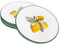 Lashuma Lot de 4 assiettes plates rondes en céramique Jaune citron Ø 25 cm
