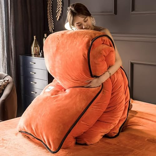 TGPOLI BettwäSche 155 X 220 Baumwolle,Samt-PlüSch-Bettbezug-Set, Warmer, Flauschiger, Weicher Bettlaken-Kissenbezug,L,Only 1 Duvet Cover(150 * 200cm)