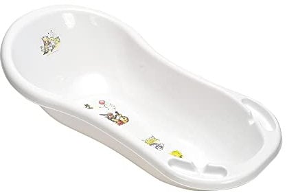 keeeper Bañera ergonómica para bebés con tapón Winnie the Pooh, De 0 a 12 meses aprox, 100 cm, Maria, Blanco