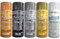 Classic Signature - 5 Can Mix Color Metallic spray paint 200ml Multipurpose AerosoL,Gold Silver Copper Black White Quick and Fast Drying and Excellent Coverage for Metal, Wood, Plastic - D6