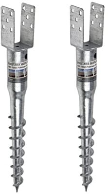 2x Einschraubbodenhülse Typ U 80x685 mm feuerverzinkt | Bodenhülse | Stützfuß | Pfostenträger | Einschraubhülse | Bodendübel | Bodenanker | 2 Stück