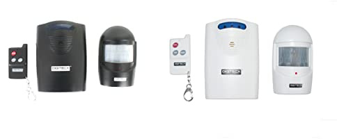 DIGITECK Wireless Driveway Garage Safety Alert 1 PIR Motion Detector Sensor 1 Receiver & Remote Control Kit (Black)