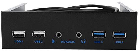 USB 3.0 + USB 2.0 19PIN HD Audio Extension Front Panel with Dual Audio Jacks & Fast Data Transfer