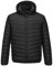 Outdoor Ventures Herren-Pufferjacke Leichte Wasserdichte Kapuzenjacke Isolierter Puffmantel Verstaubare Winterjacke für Herren mit Taschen Zum Wandern Camping Reisen Klassisch Schwarz L